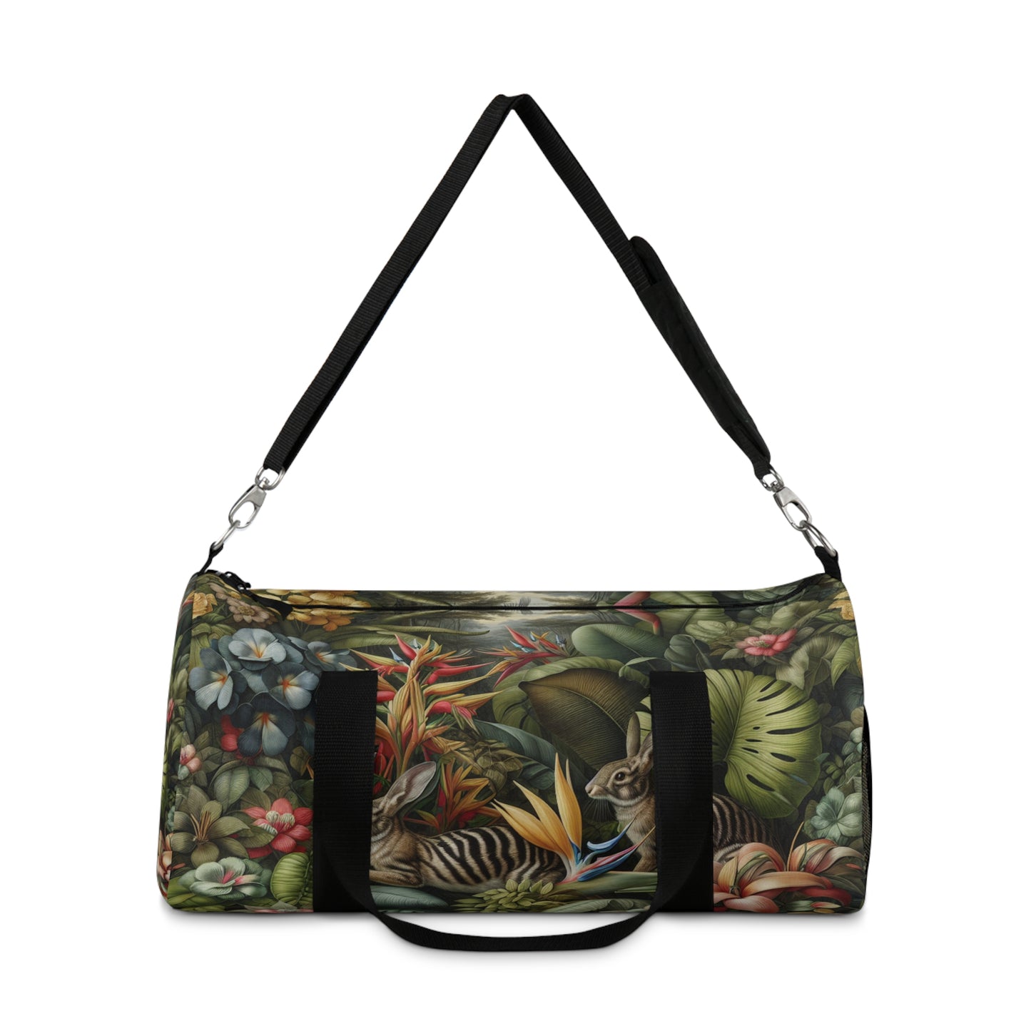 Tropical Duffel Bag - Perfect for Travel and Gym / Rainforest Rabbit Outing
