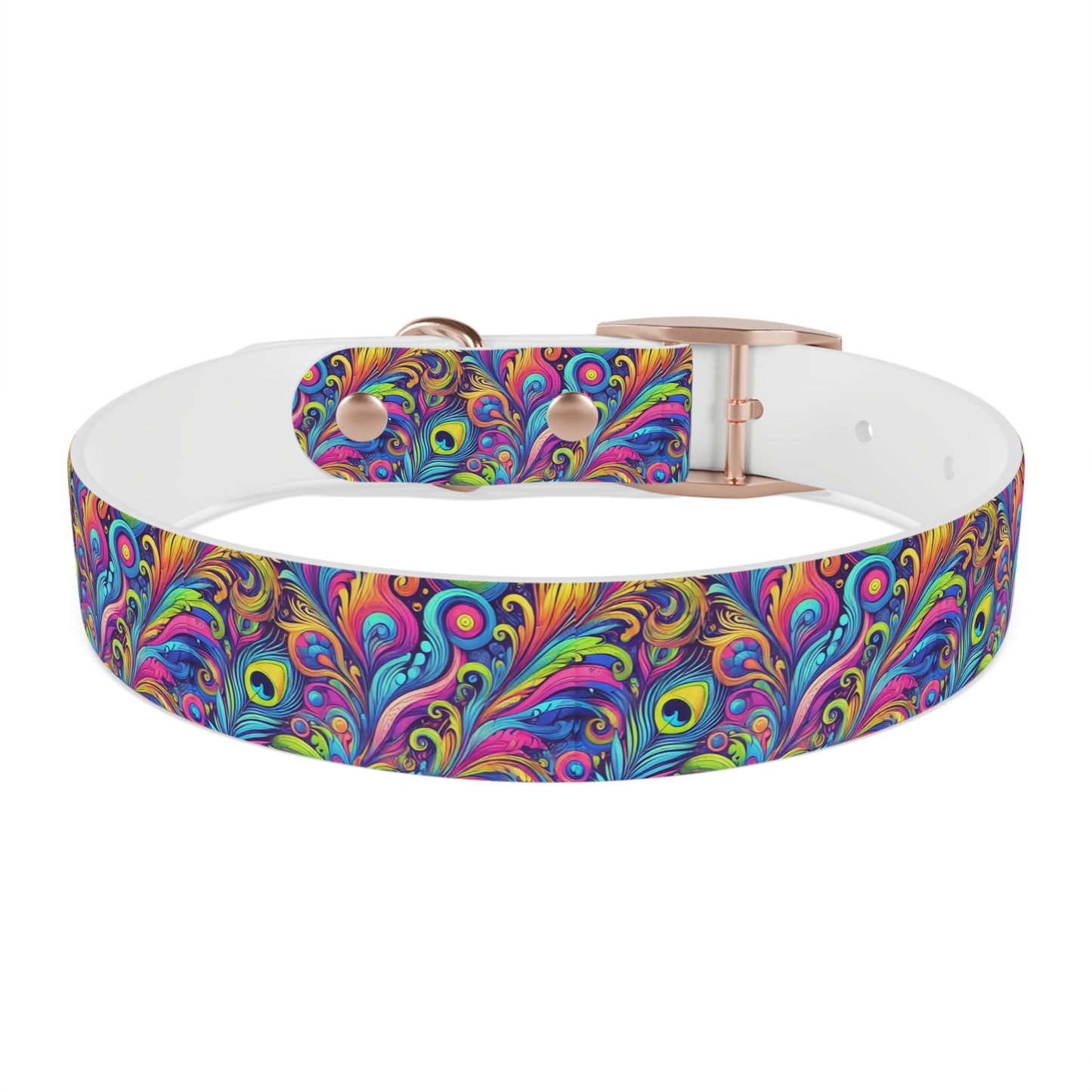 Tropical Dog Collar - Fun and Playful Pet Accessory / Feather Currents Pop