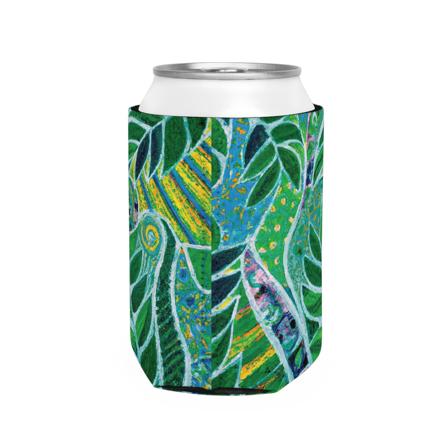 Amazon Whimsy/Green Can Cooler Sleeve - Perfect for Outdoor Picnics