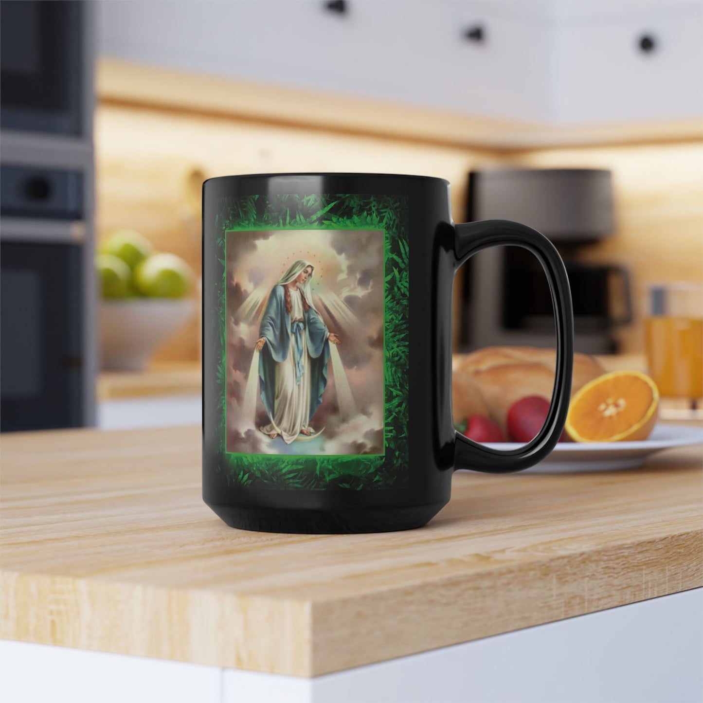 Black Coffee Mug - Tropical Our Lady of Grace