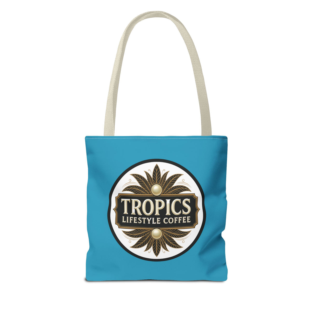 Tropics Lifestyle Coffee Tote Bag - 3 Sizes / Turquoise