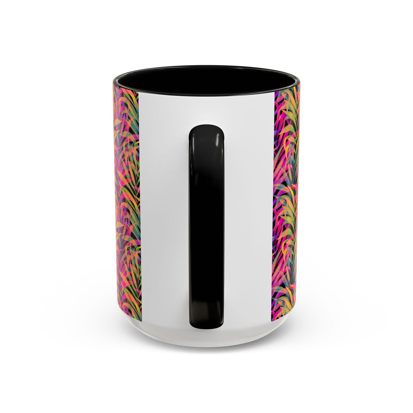 Accent Coffee Mug (11, 15oz), Rainbow Fronds / Various Colors