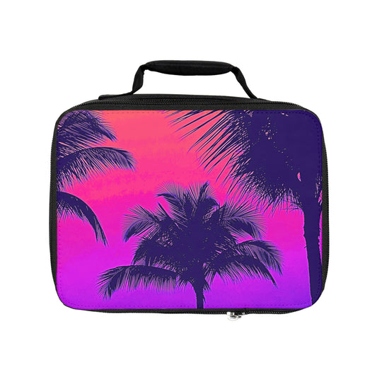 Palm Glow/Pop Lunch Bag - Eco-Friendly Insulated Tote, Adult and Child Lunchbox / Perfect for Picnics, Beach Outings