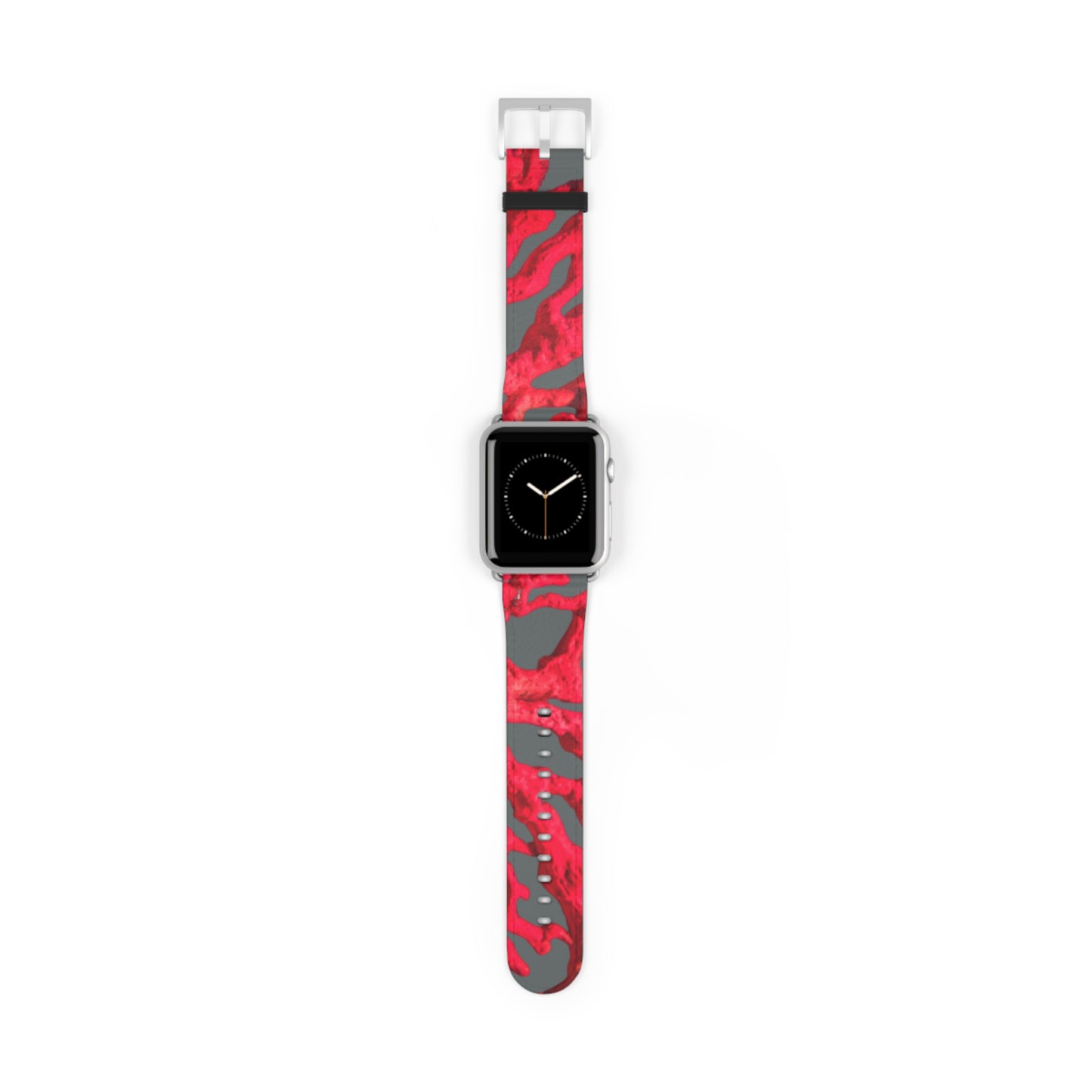 Apple Watch Band - Red Coral, dark grey background