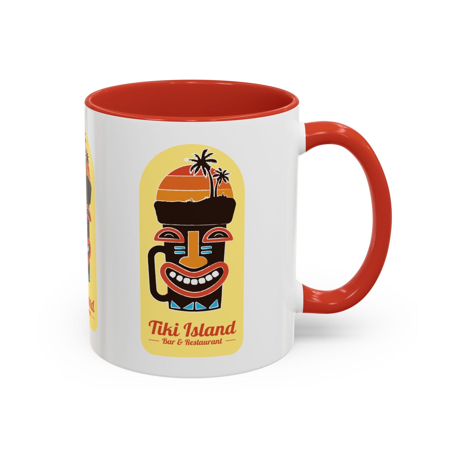 Copy of Tiki Island Accent Coffee Mug, 8 Colors - Fun Tropical Drinkware for Beach Vibes, Yellow