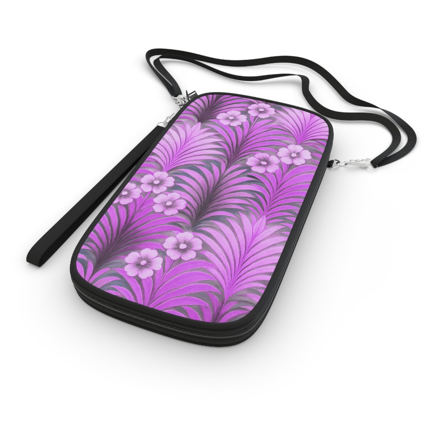 Passport Wallet – Perfect for Travelers & Adventurers / Sunrise Palms, Purple