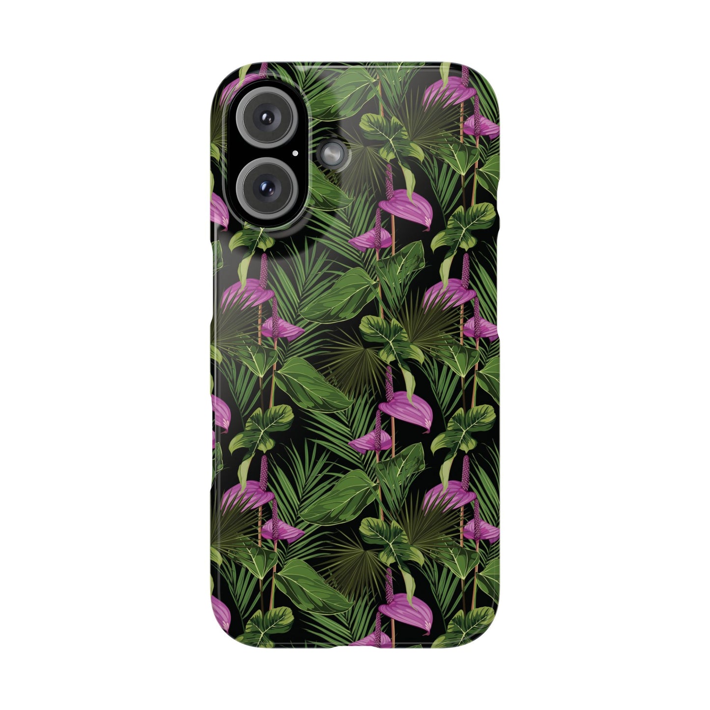 Slim Phone Cases - Anthurium and Palm