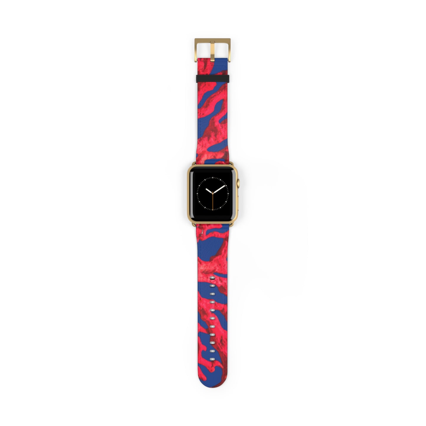 Apple Watch Band - Red Coral, dark blue background