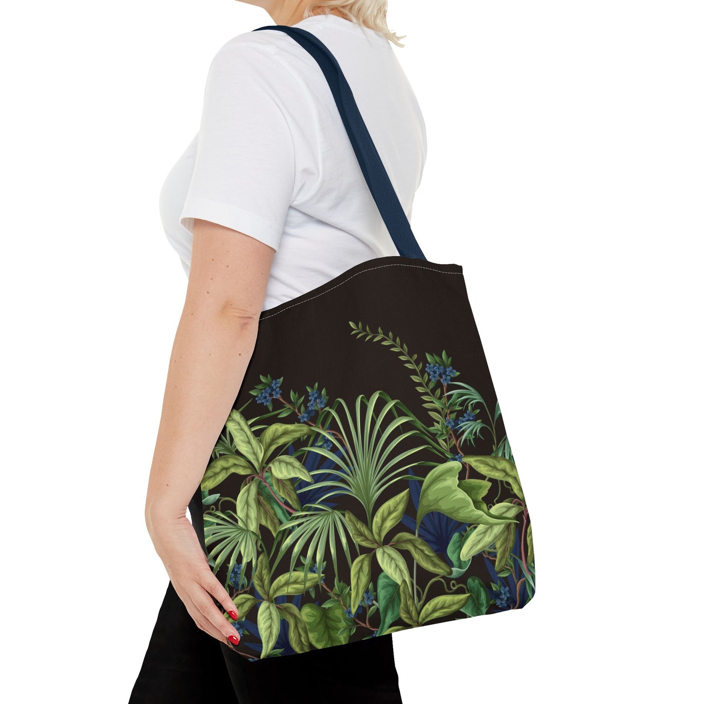 Tropical Midnight Jungle Tote Bag - 3 Sizes