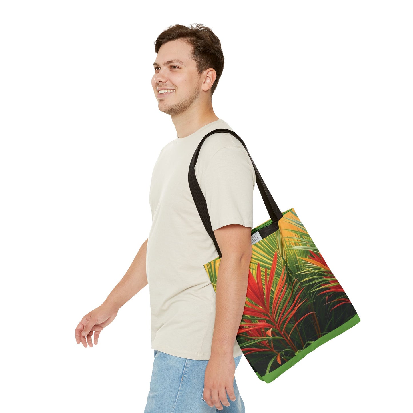 Red Flame Palm Tote Bag - 3 Sizes