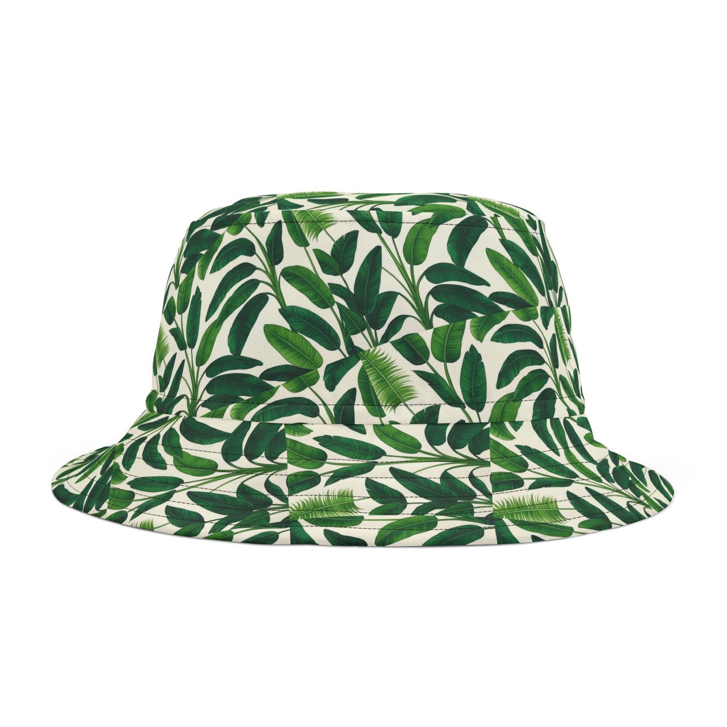 Tropical Polyester Bucket Hat, 2 Sizes - Tropical Leaves
