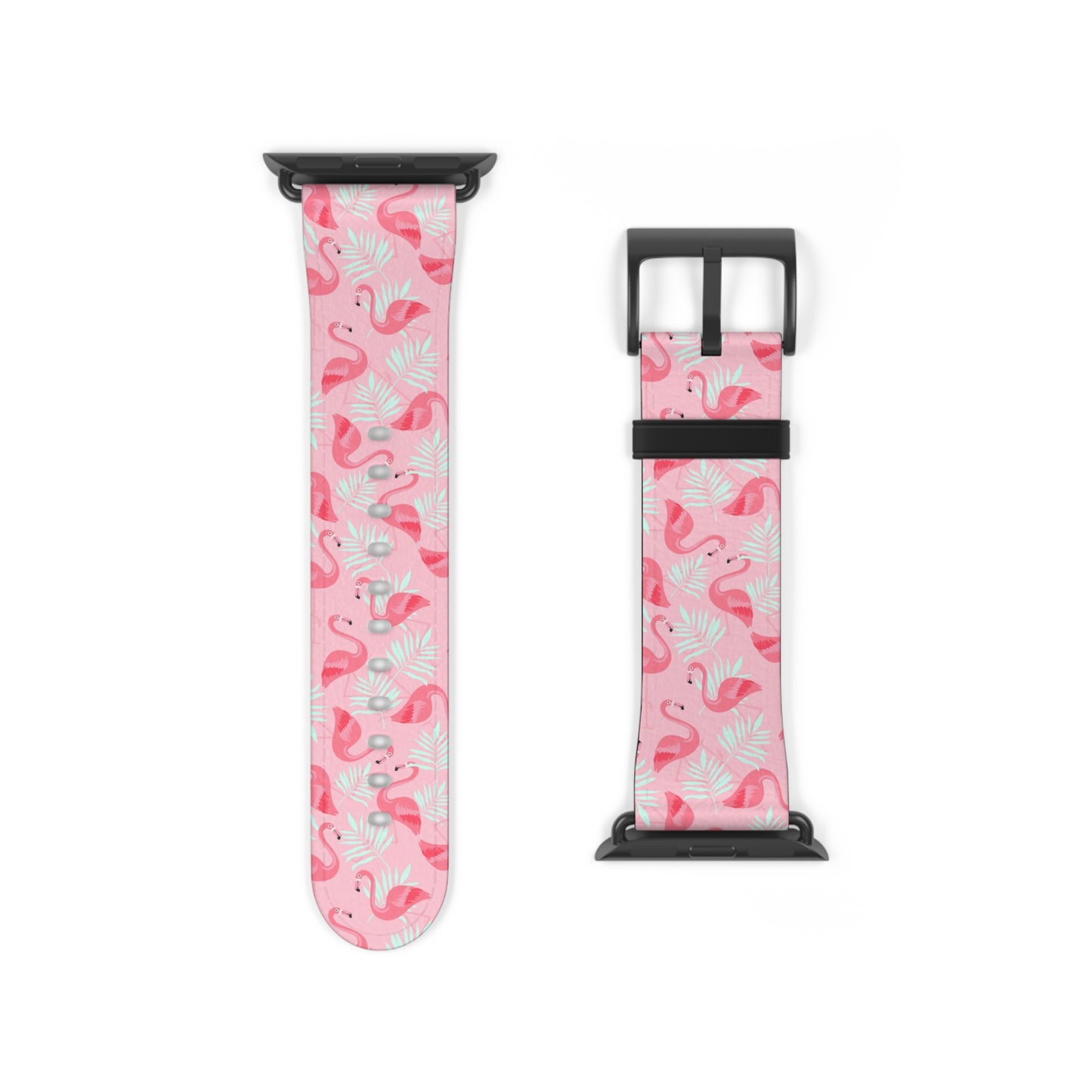 Watch Band - Flamingo With White Palms