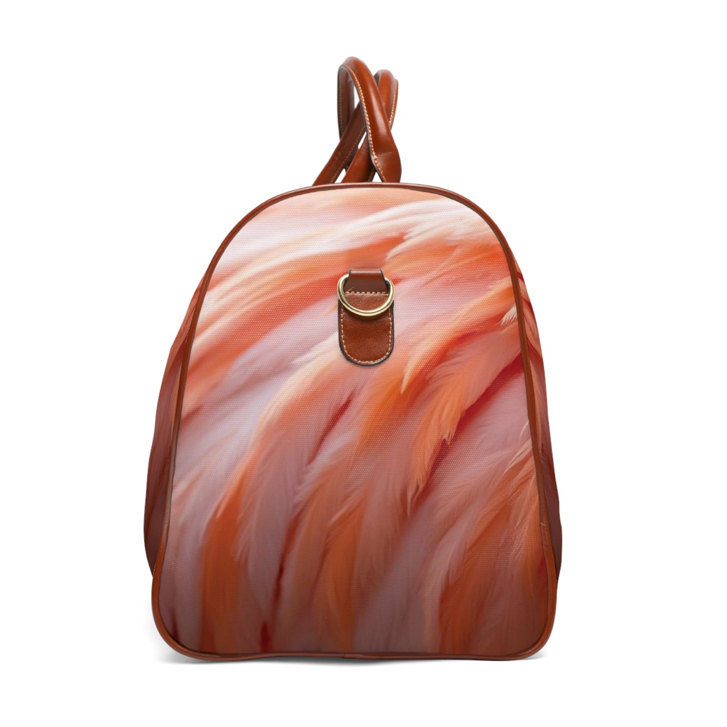 Tropical Waterproof Travel Bag - Perfect for Beach Getaways / Flamingo Feathers
