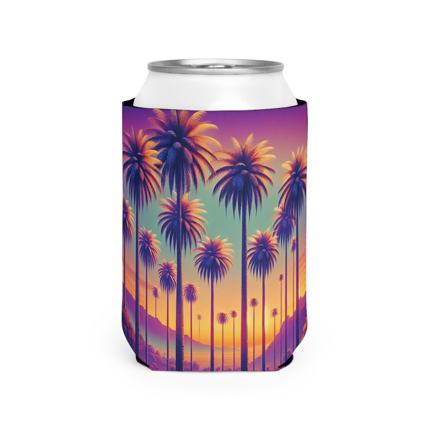 Sunset Palms Can Cooler Sleeve - Perfect for Outdoor Picnics