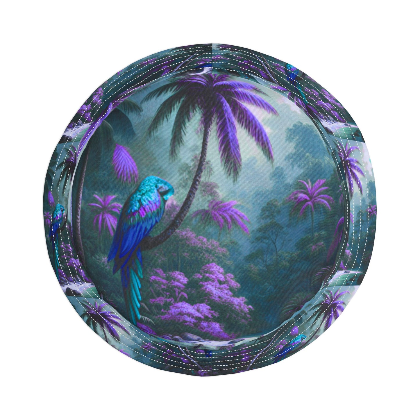 Tropical Polyester Bucket Hat, 2 Sizes - Sleeping Beauty Parrot