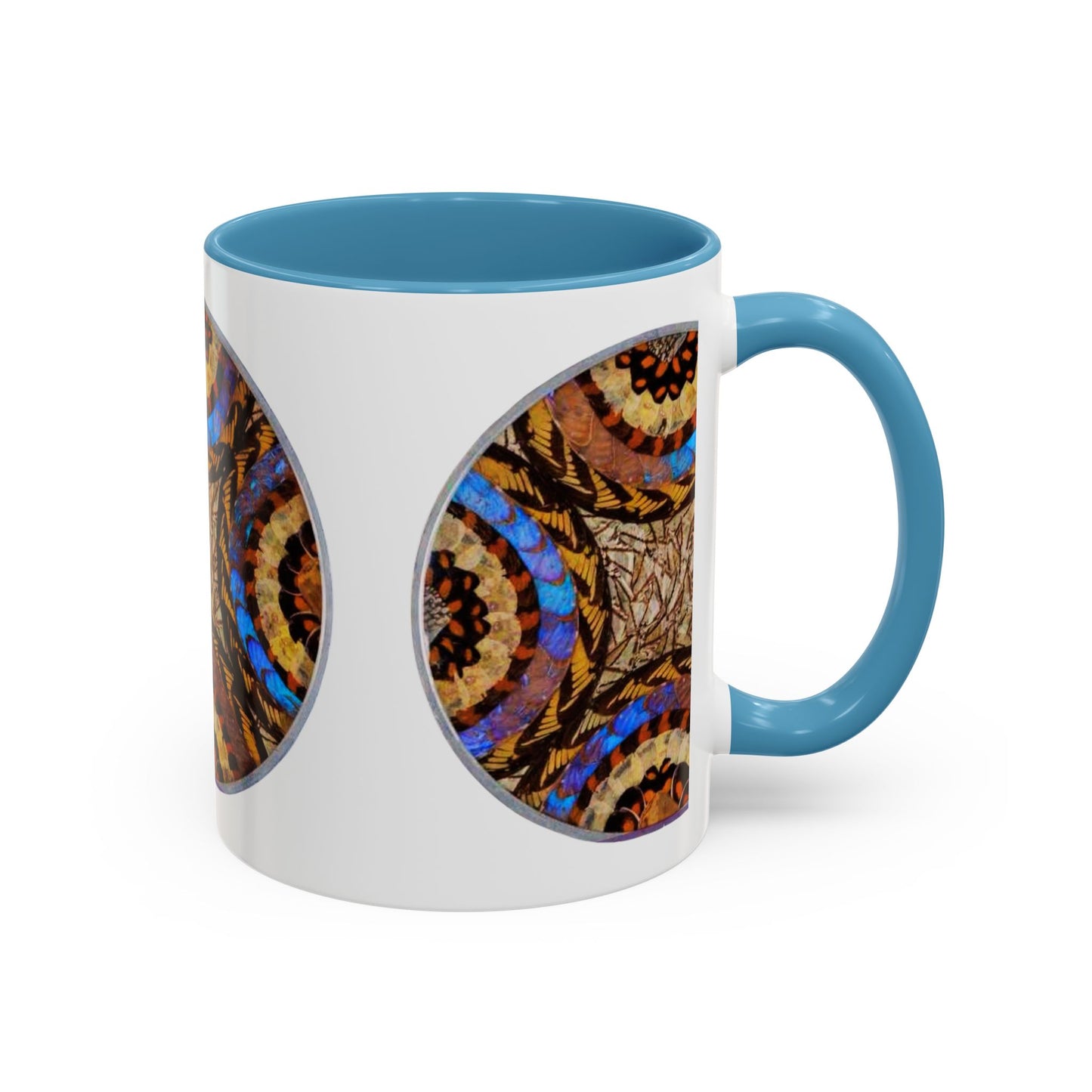 Accent Coffee Mug (11, 15oz), 8 Colors - Real Butterfly Wings Plate #3