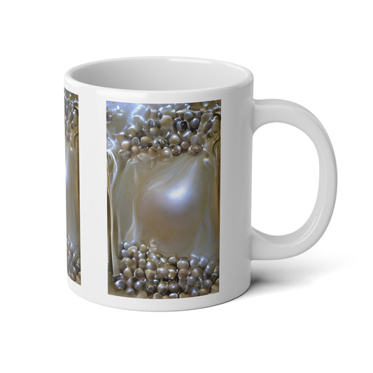 Jumbo Mug, 20oz, Natural Pearls Fantasy | Tropical Coffee Cup, Gift for Ocean Lovers