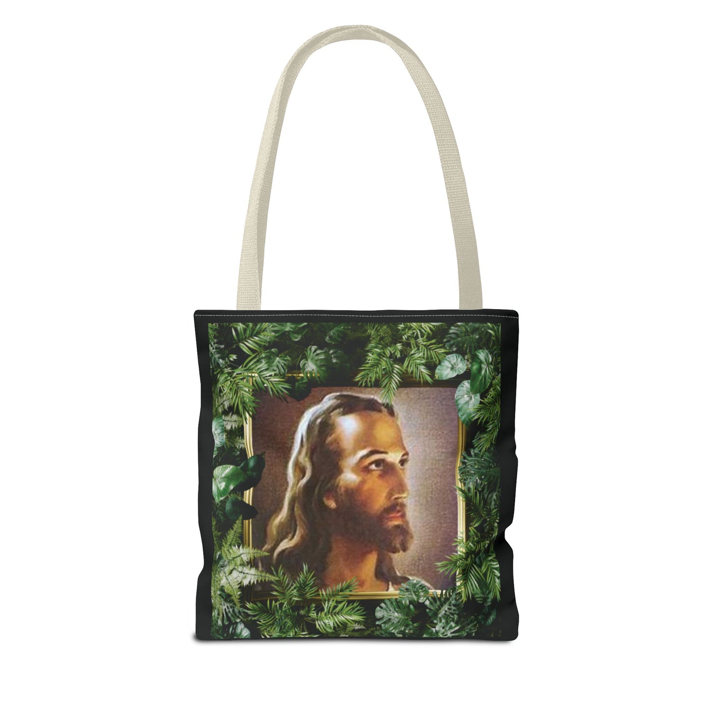 Religious Head of Christ Tropical Tote Bag - 3 Sizes