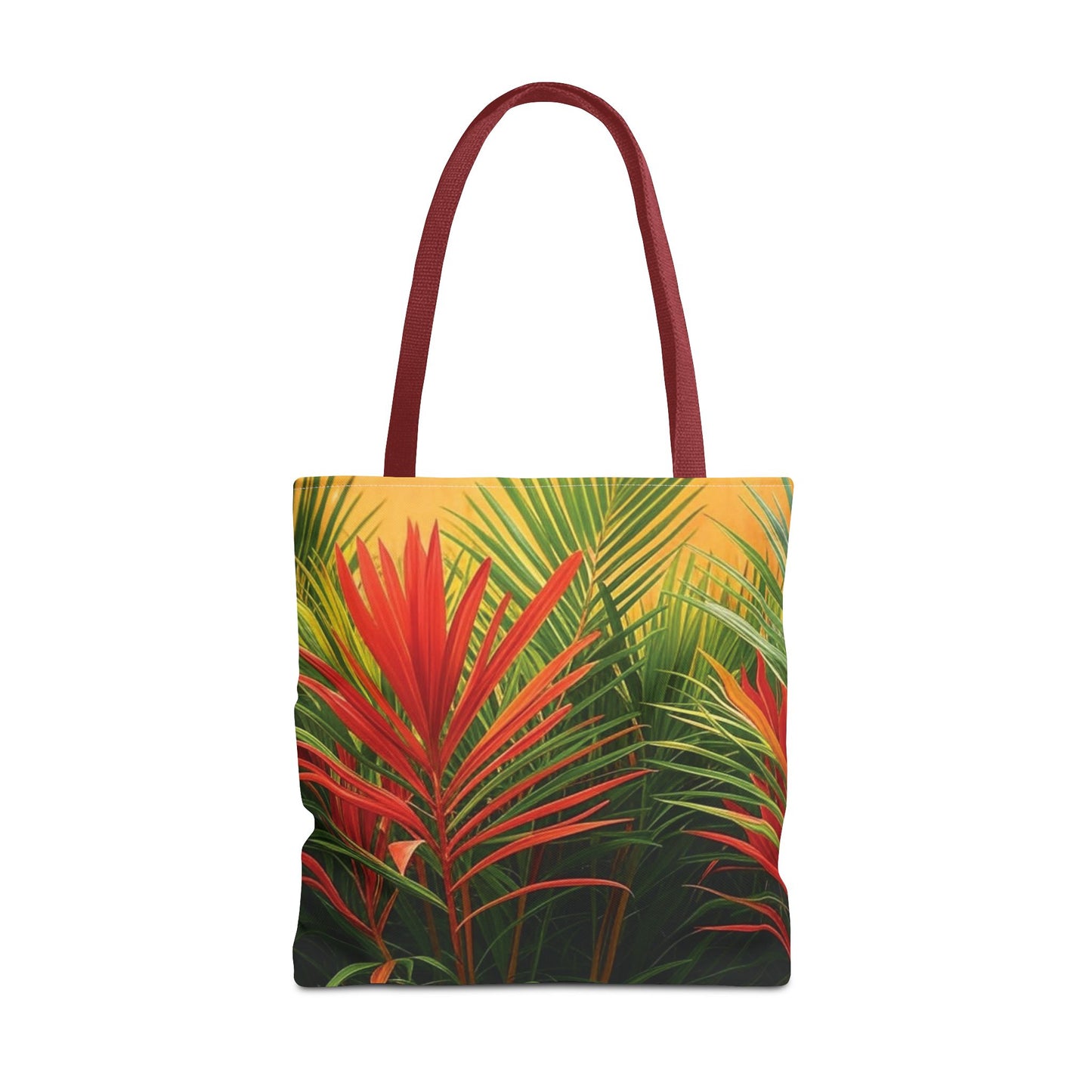 Red Flame Palm Tote Bag - 3 Sizes