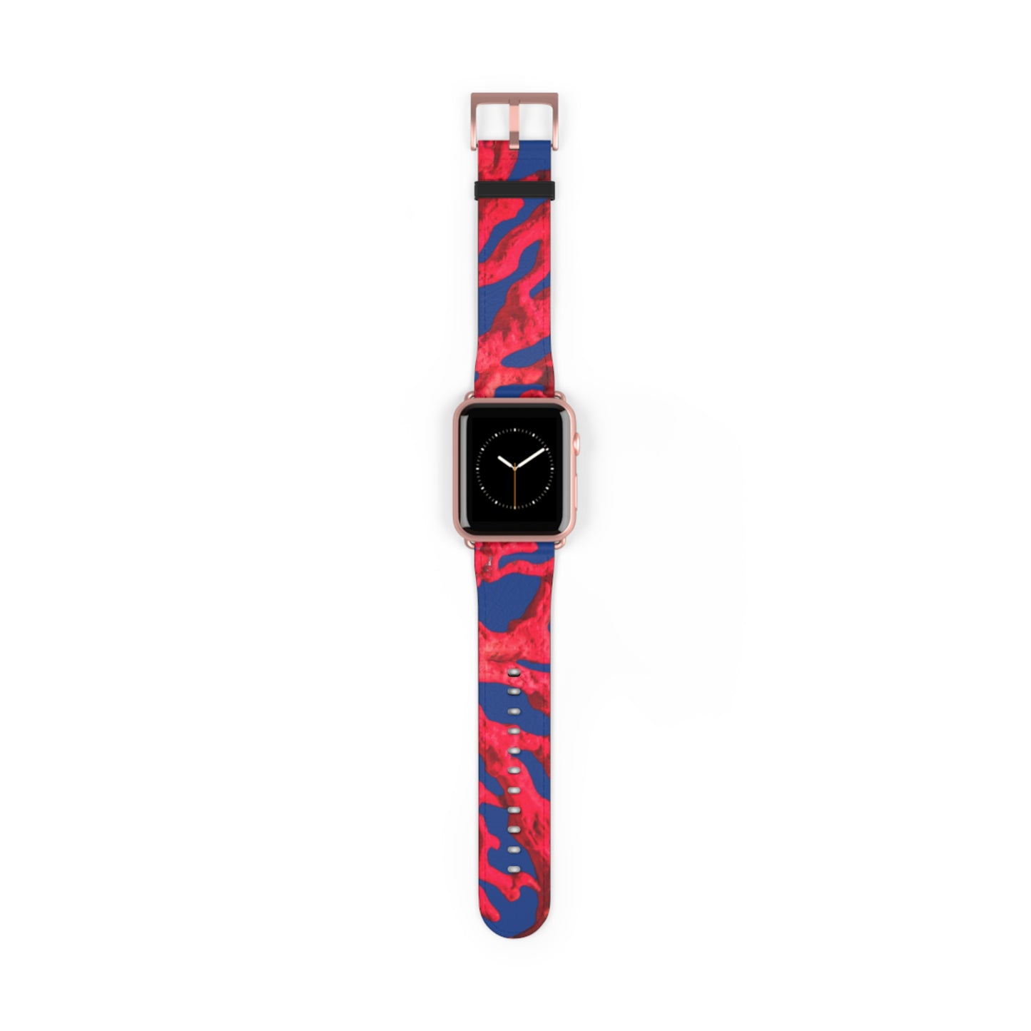 Apple Watch Band - Red Coral, dark blue background