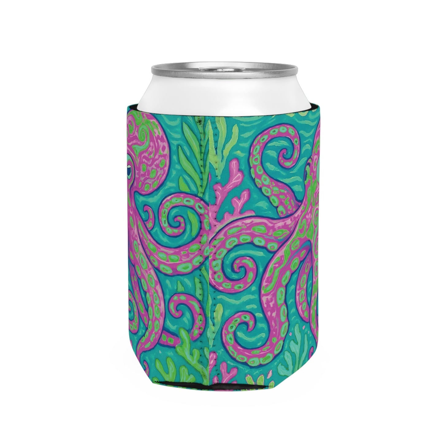 Octopus Kraken Joe/Purple Can Cooler Sleeve - Perfect for Outdoor Picnics