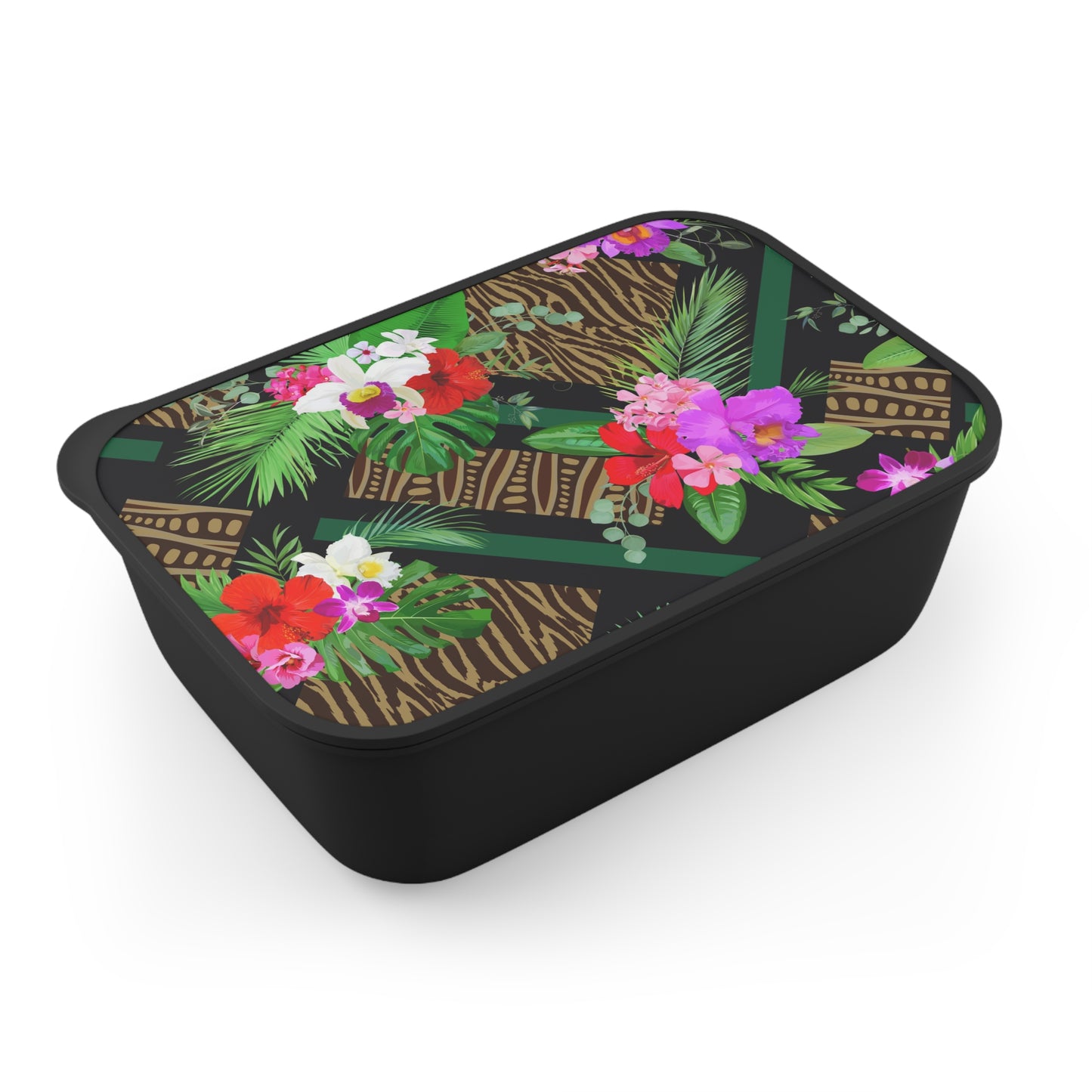 Bento Box with Utensils - Tiki Orchids