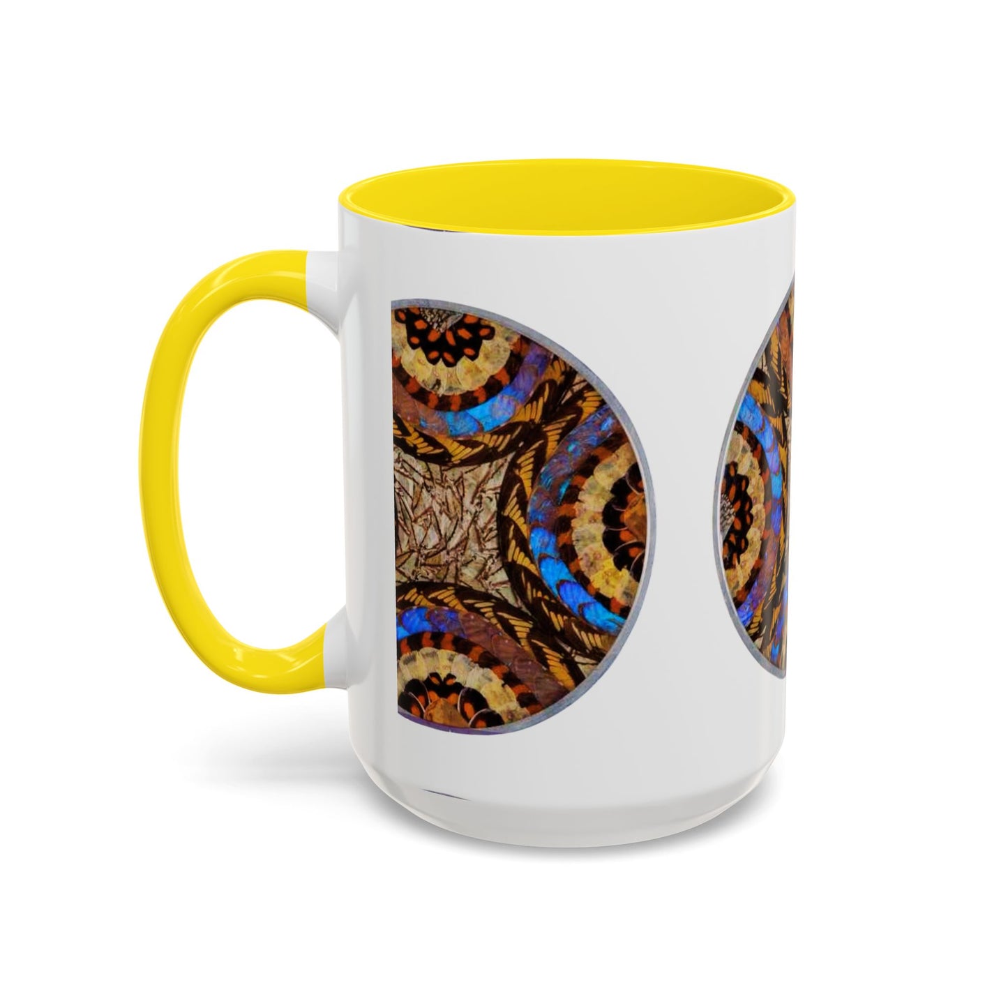 Accent Coffee Mug (11, 15oz), 8 Colors - Real Butterfly Wings Plate #3