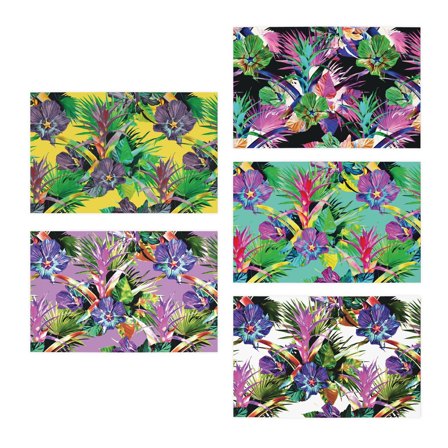 Tropical Multi-Design Greeting Cards | 5-Pack for All Occasions / Plant-Polooza