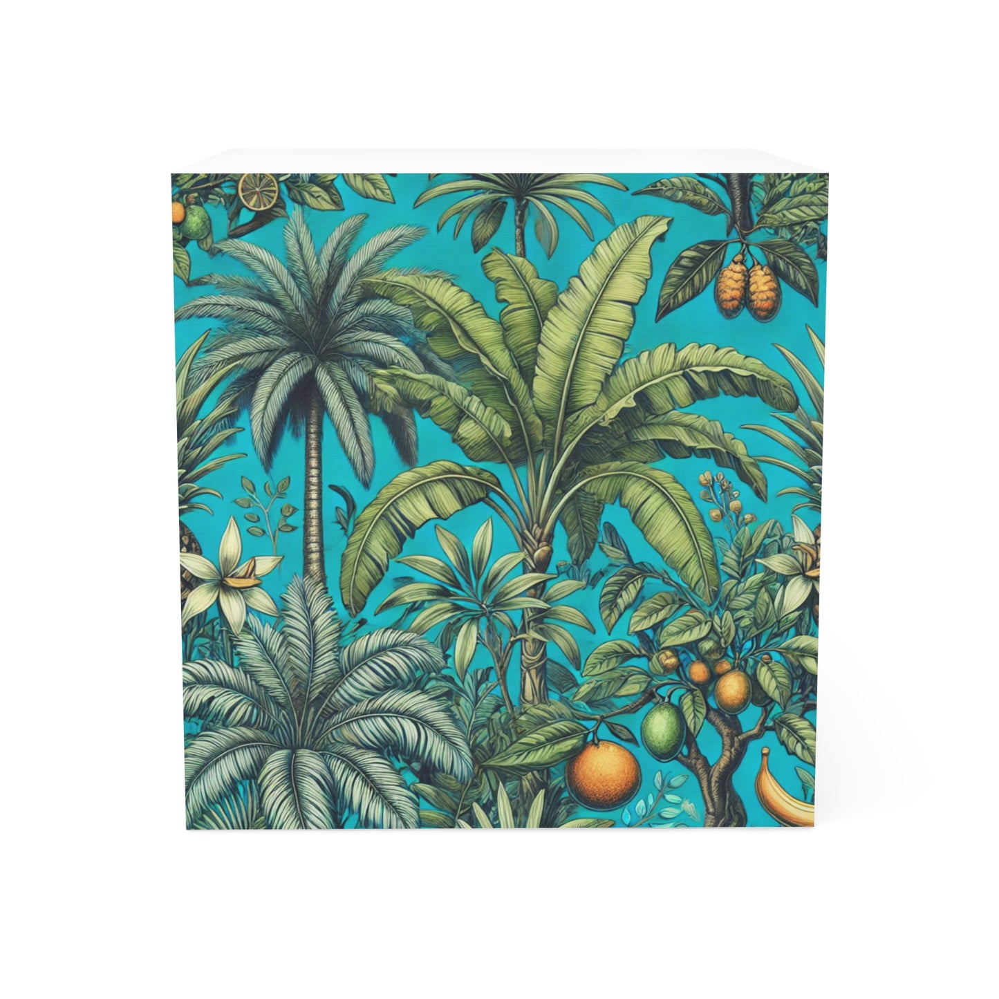 Note Cube - Tropical Fruit, Turquoise