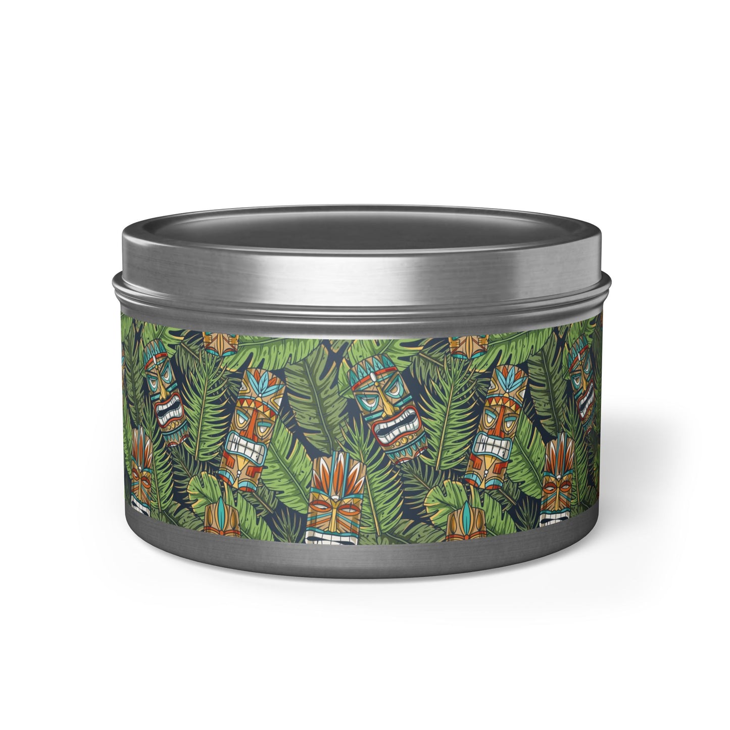 Tin Candles, 2 sizes, 3 tin colors - Tiki Greenery