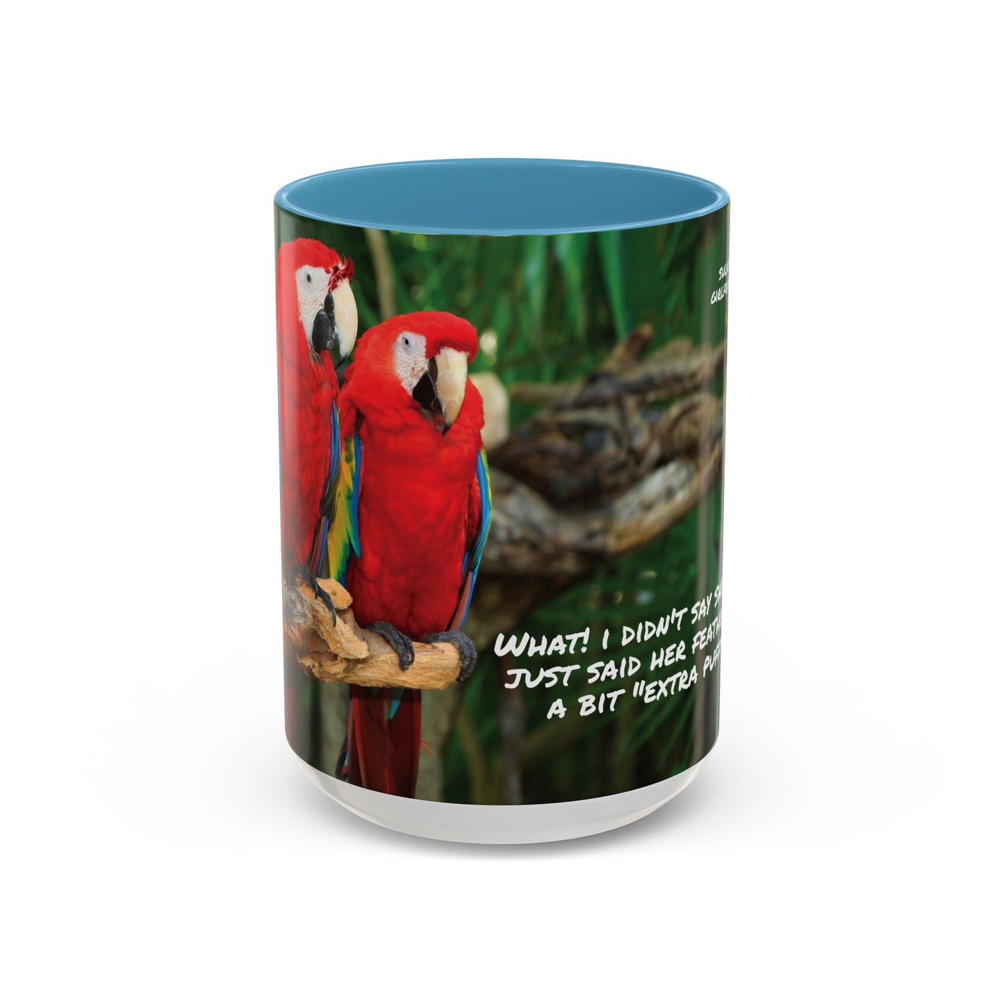 Parrot Accent Coffee Mug (11, 15oz), 8 Colors - Extra Puffy