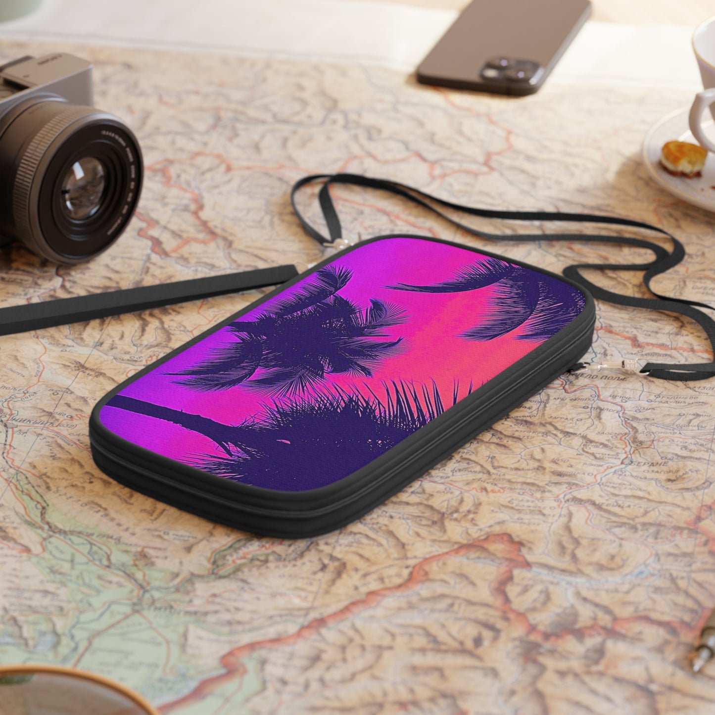 Passport Wallet – Perfect for Travelers & Adventurers / Palm Glow Pop