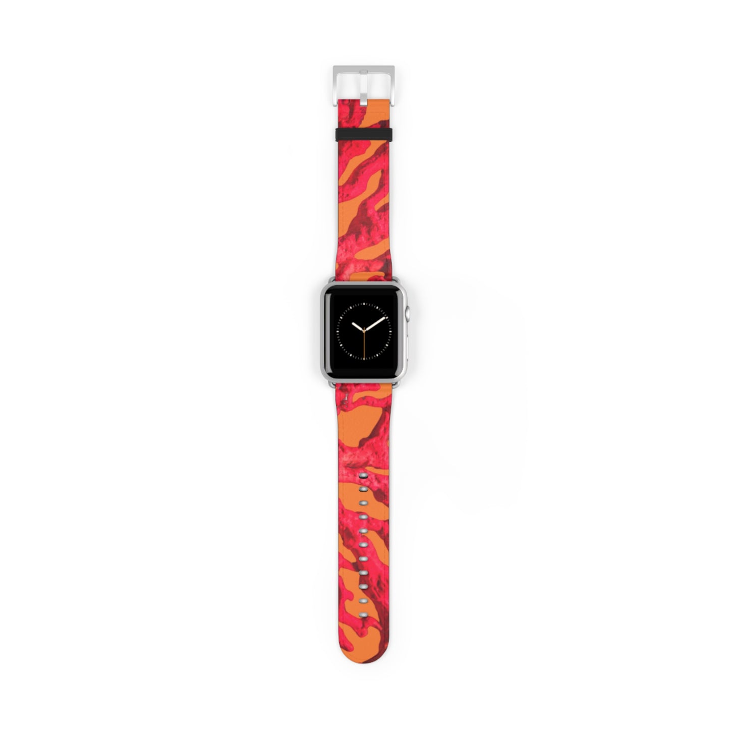 Apple Watch Band - Red Coral, crusta orange background