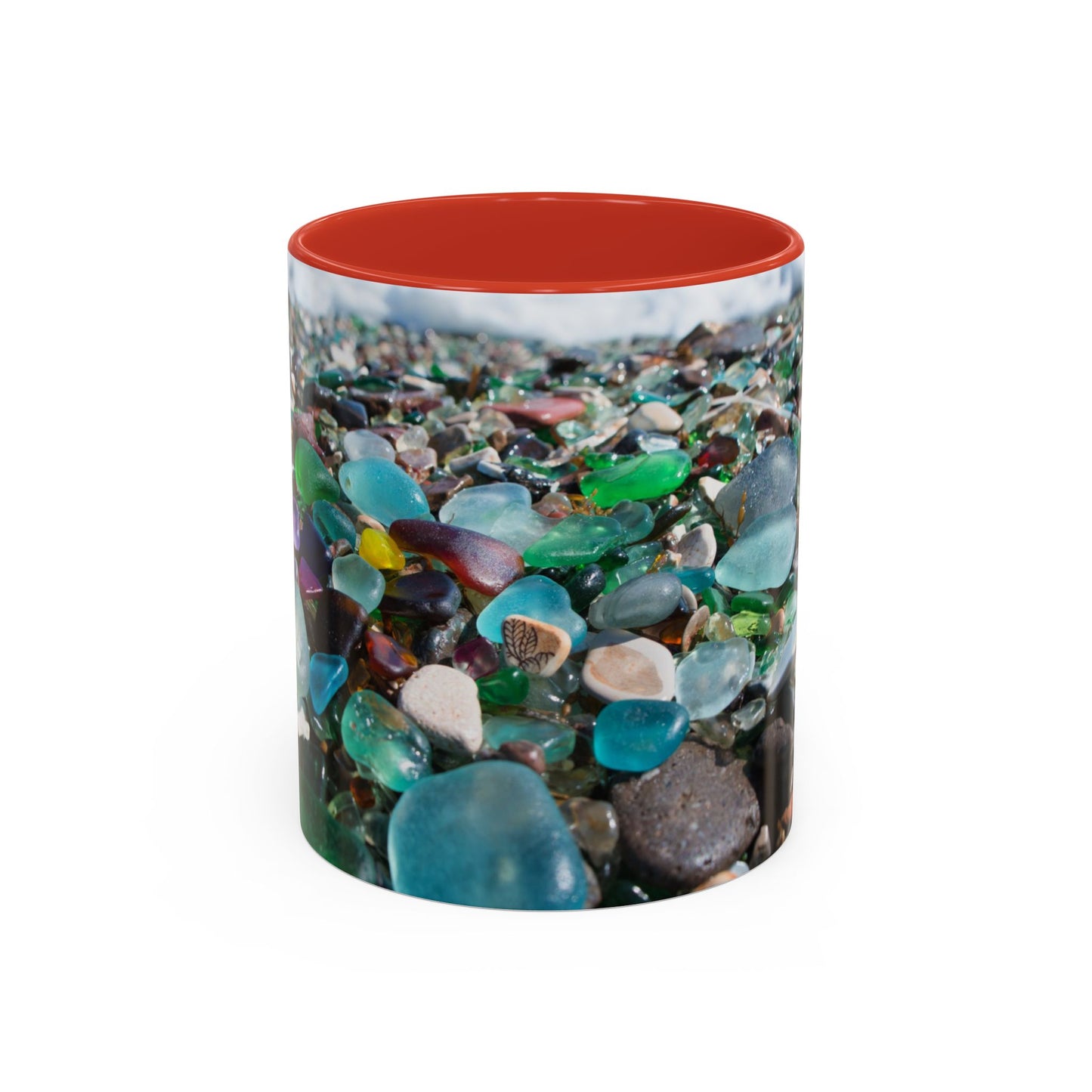 Coastal Accent Coffee Mug | Sea-Inspired Drinkware / Beach Glass Along Shoreline