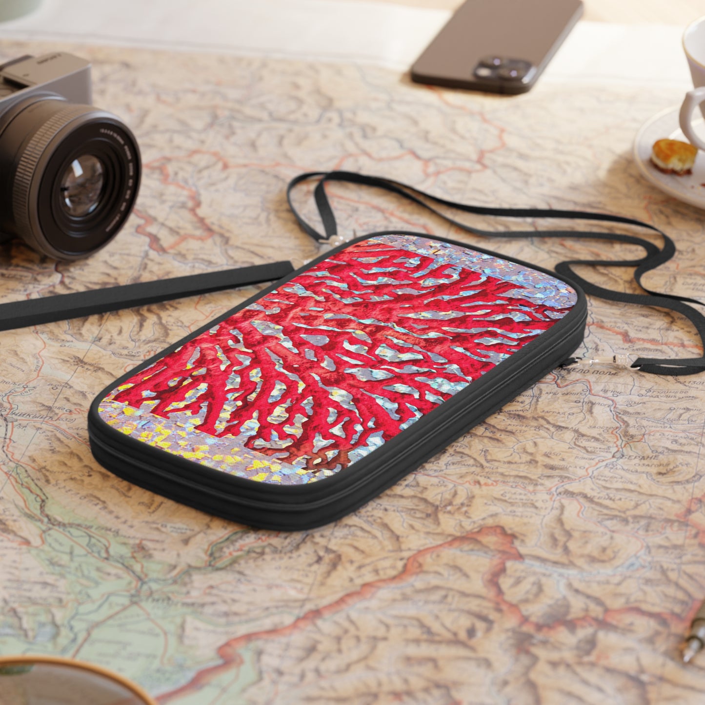 Passport Wallet – Perfect for Travelers & Adventurers / Disco Red Coral