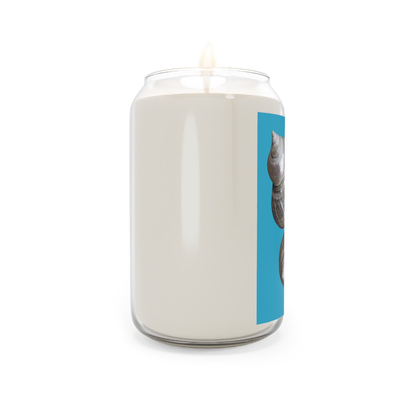 Scented Candle, 13.75oz - White Nautilus Trio, turquoise