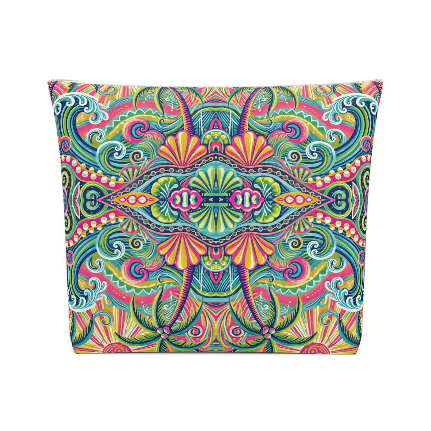 Tropical Cotton Cosmetic Bag, Makeup Pouch, 5 Sizes / Kaleido Bay