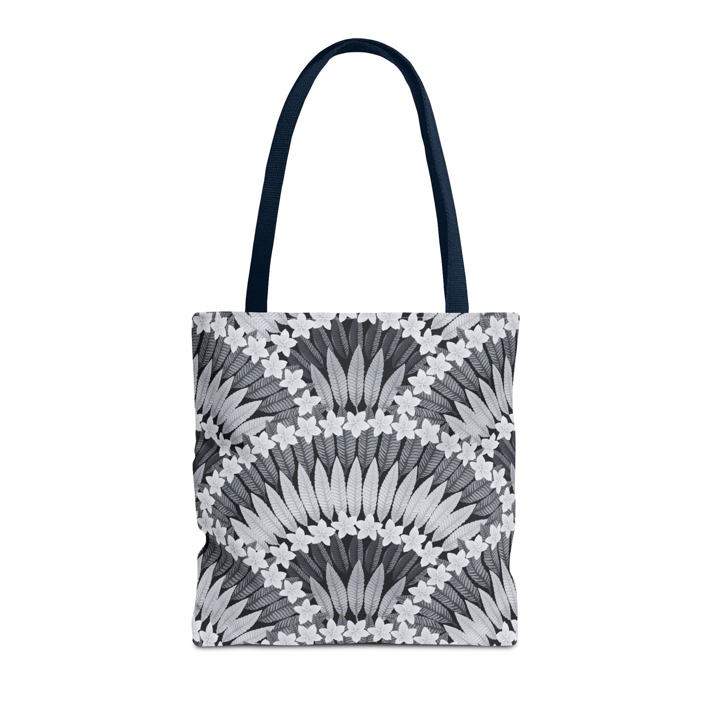 Plumeria and Palms BlackTote Bag - 3 Sizes