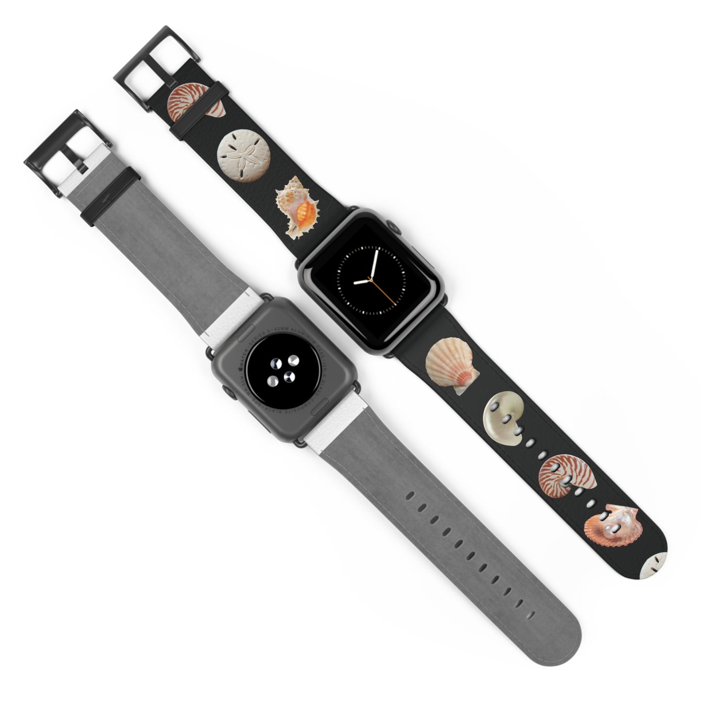 Apple Watch Band - Mixed REAL Seashells/Black