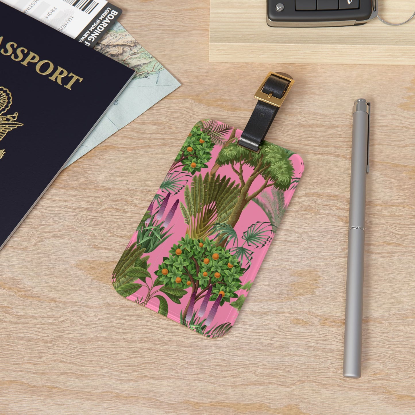 Luggage Tag - Rainforest Pinks