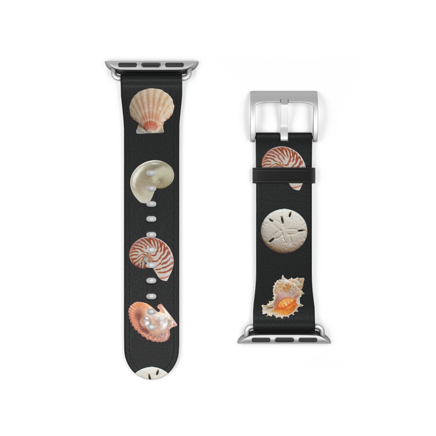 Apple Watch Band - Mixed REAL Seashells/Black