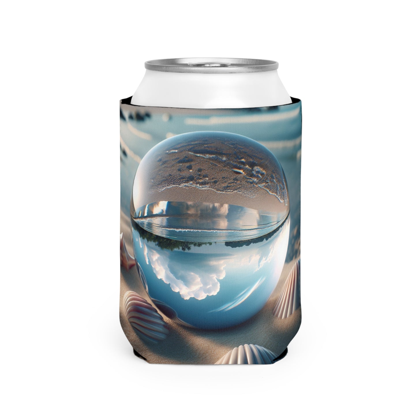 Beach Illusion Ball Cooler Sleeve - Perfect for Outdoor Picnics