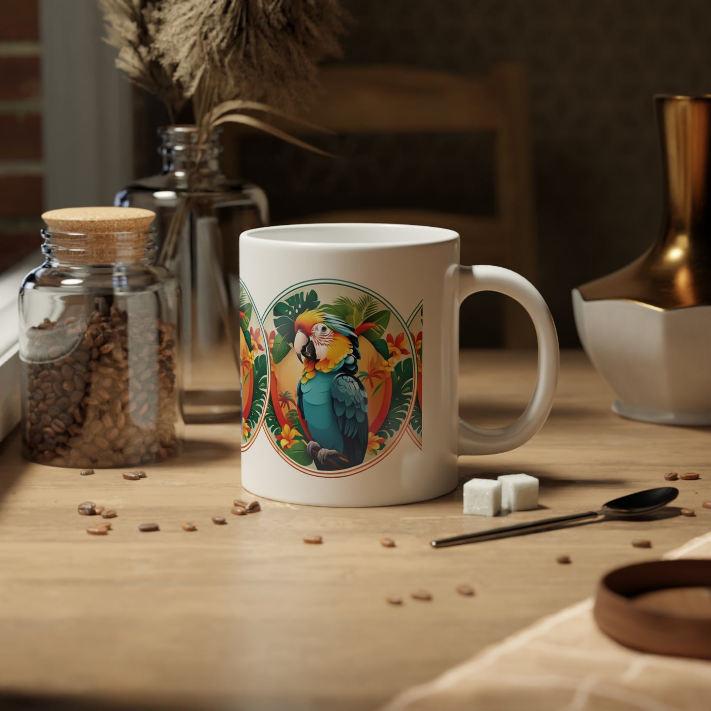 Jumbo Mug, 20oz, My Pet Parrot | Tropical Coffee Cup