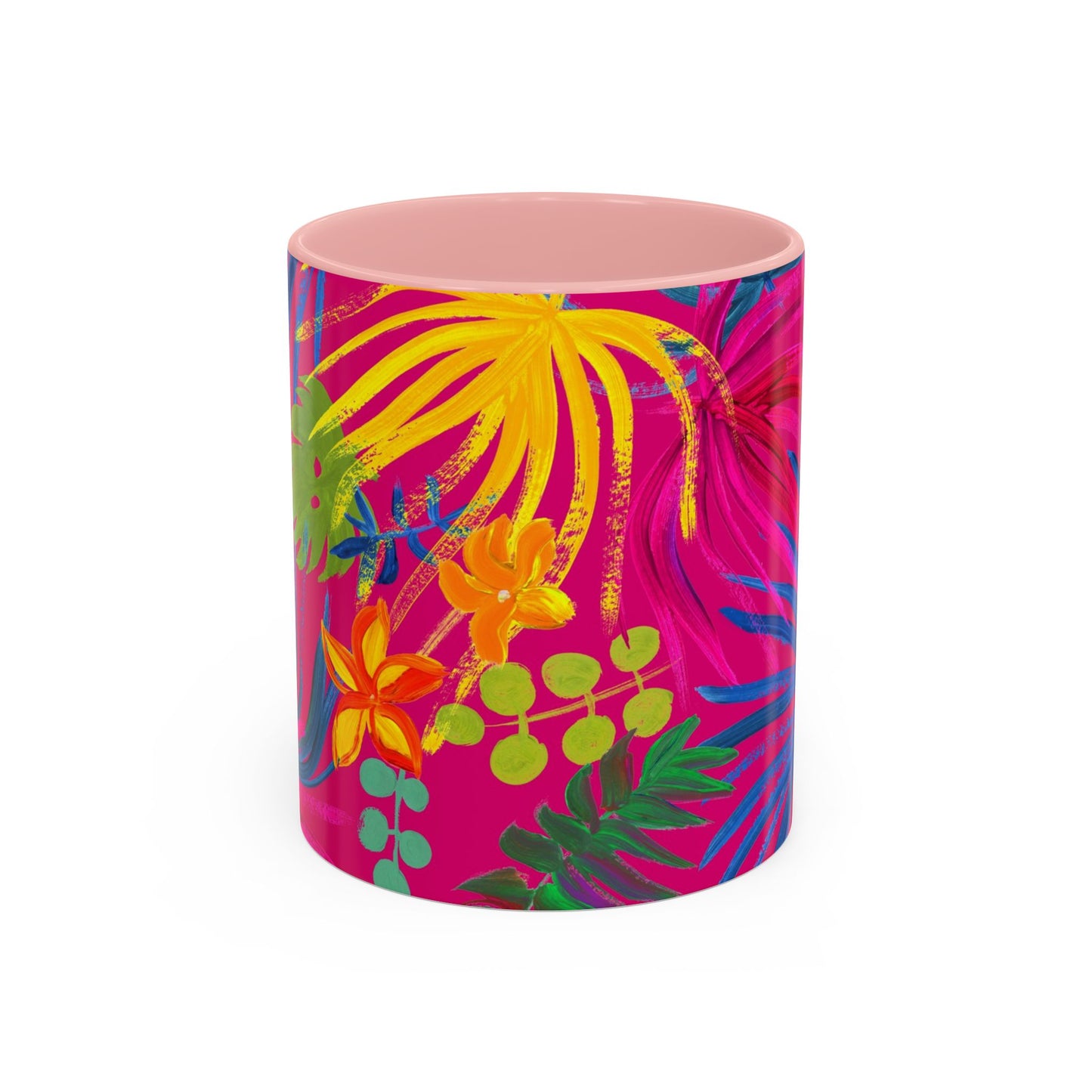 Accent Coffee Mug | Tropical-Inspired Drinkware / Exotic Flora