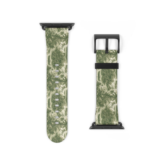 Apple Watch Band - Tropical Toile, green