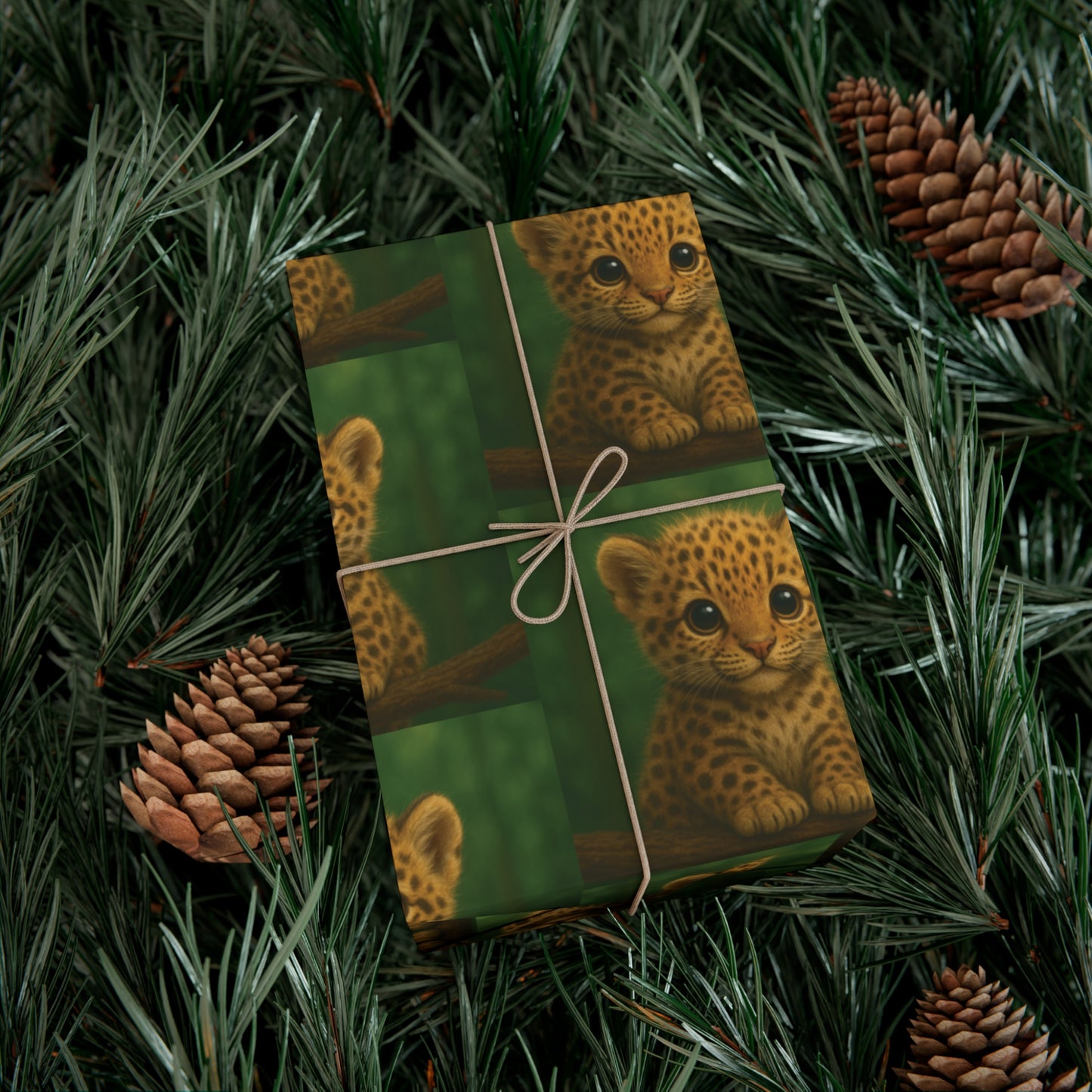 Wrapping Paper - Tropical Gift Wrap for All Occasions / 3 Sizes, 2 Finishes / Baby Jaguars