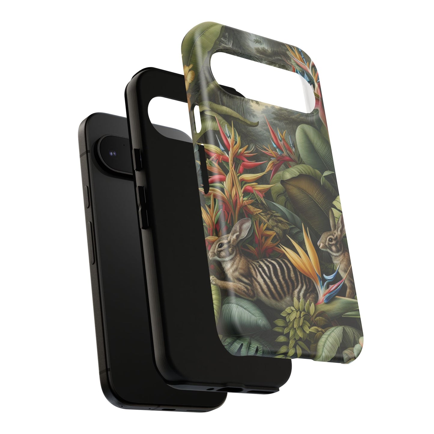 Rainforest Rabbit Outing Phone Case - Tough Cases with Summer Vibe