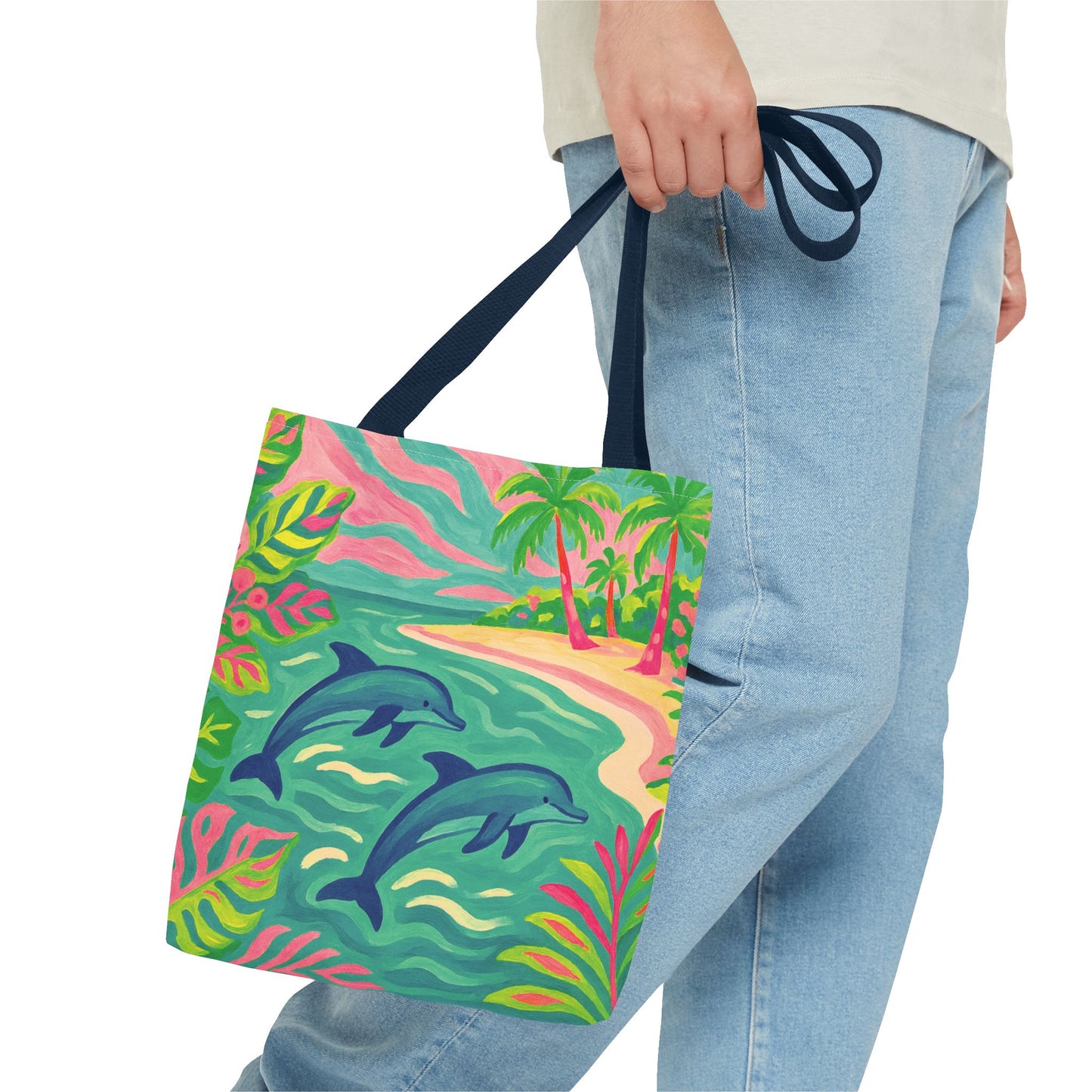 Jumping Dolphins Tote Bag - 3 Sizes