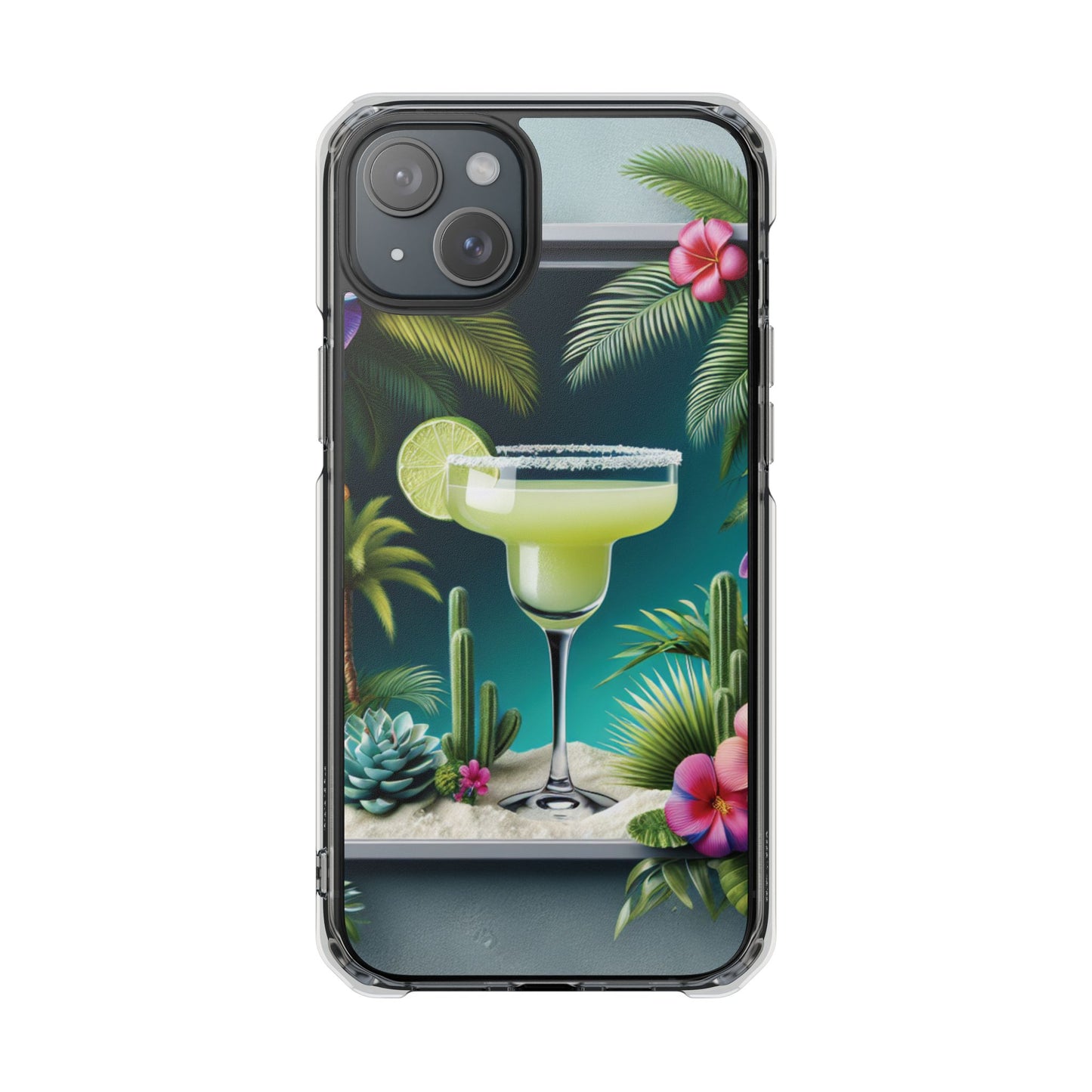 Tropical Margarita Magnetic Clear Phone Case, Many Models