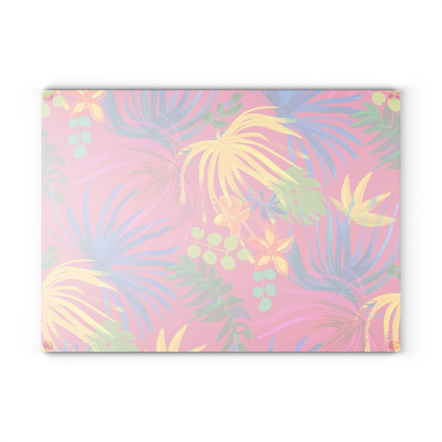 Glass Cutting Board, 2 sizes - Exotic Flora